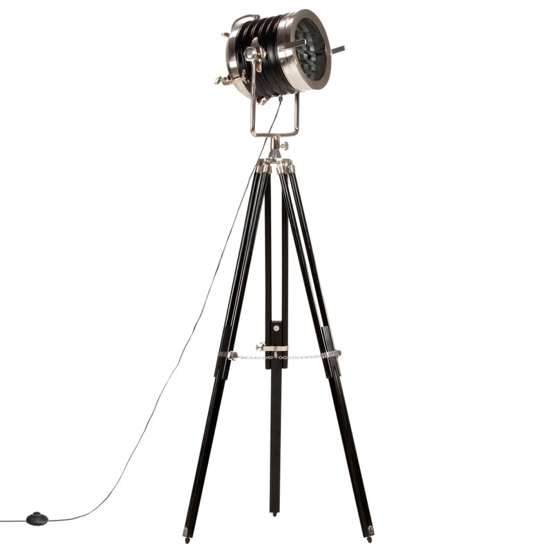 Load image into Gallery viewer, Vidaxl vloerlamp driepoot 171 cm massief mangohout zwart
