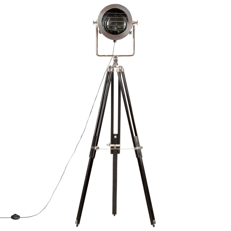 Load image into Gallery viewer, Vidaxl vloerlamp driepoot 171 cm massief mangohout zwart
