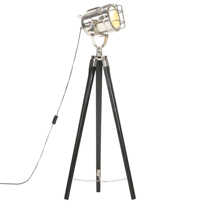 Load image into Gallery viewer, Vidaxl vloerlamp driepoot 97 cm massief mangohout zwart
