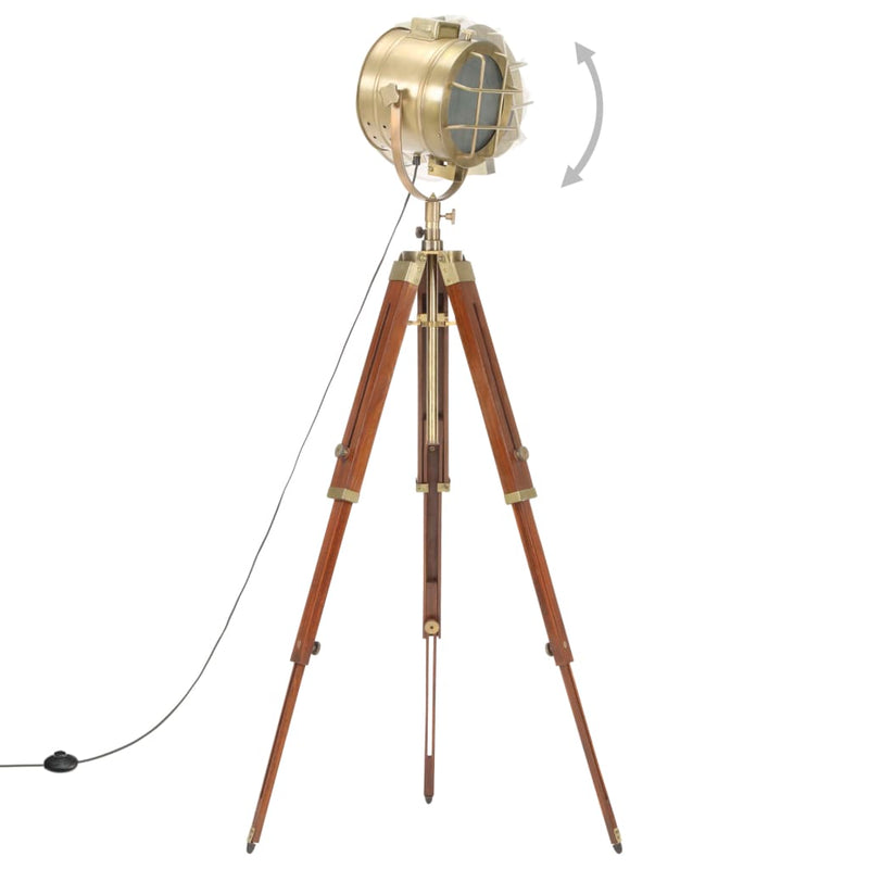 Load image into Gallery viewer, Vidaxl vloerlamp driepoot 165 cm massief mangohout
