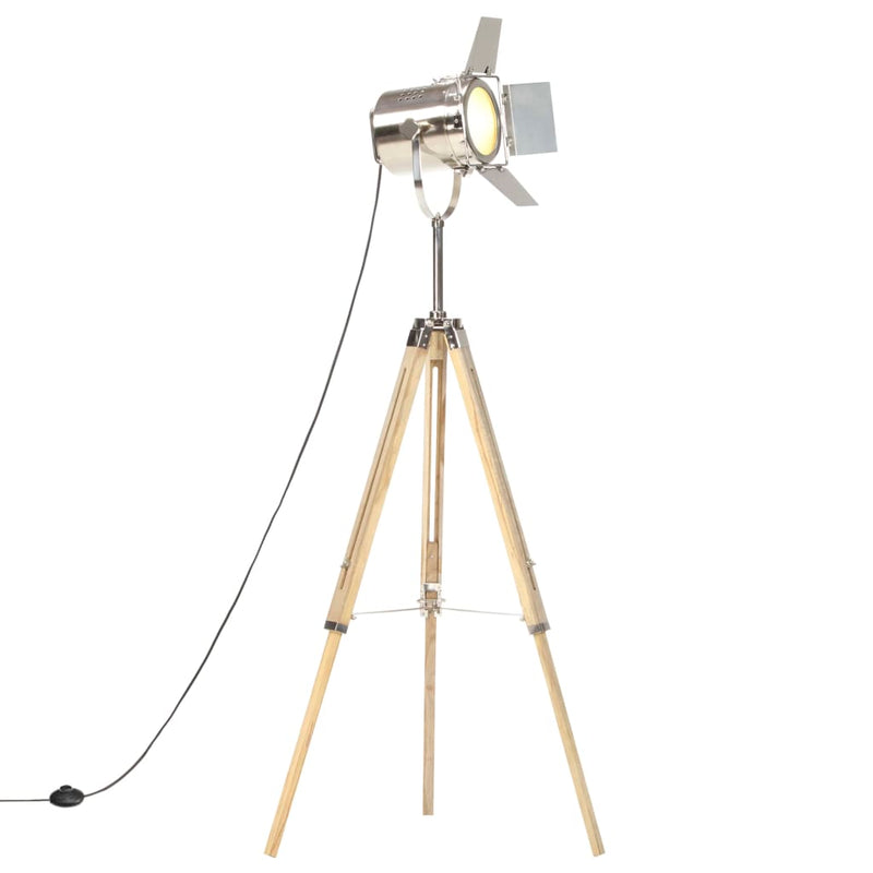 Load image into Gallery viewer, Vidaxl vloerlamp driepoot 140 cm massief mangohout
