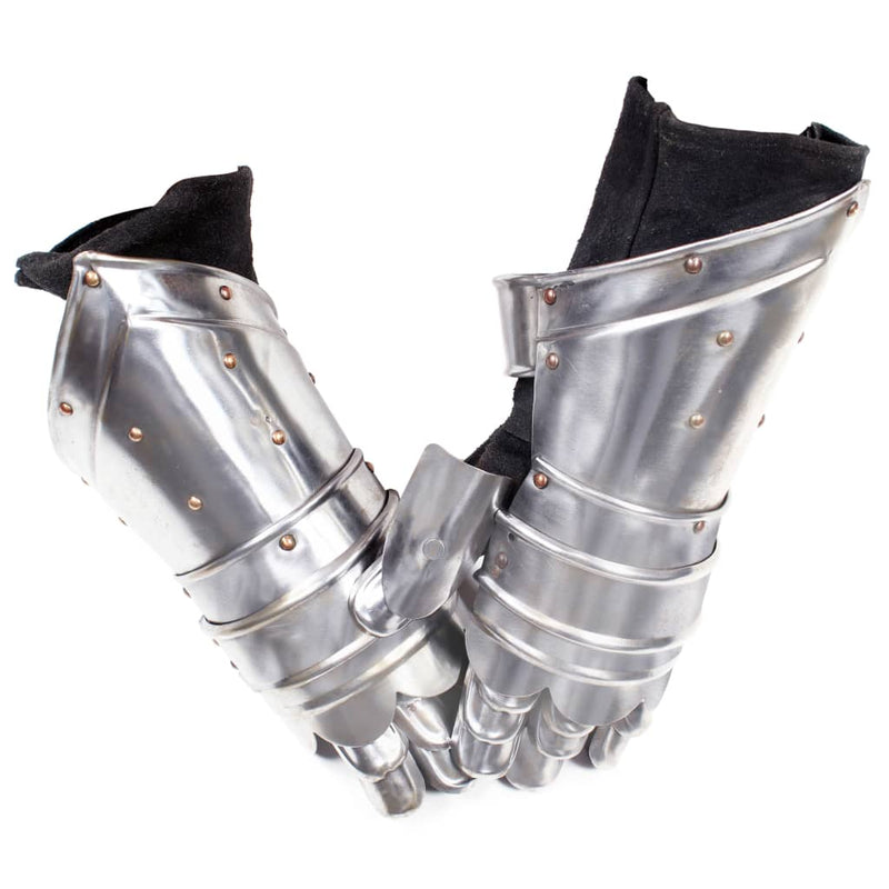 Load image into Gallery viewer, Vidaxl ridderhandschoenen middeleeuws replica larp staal zilverkleurig

