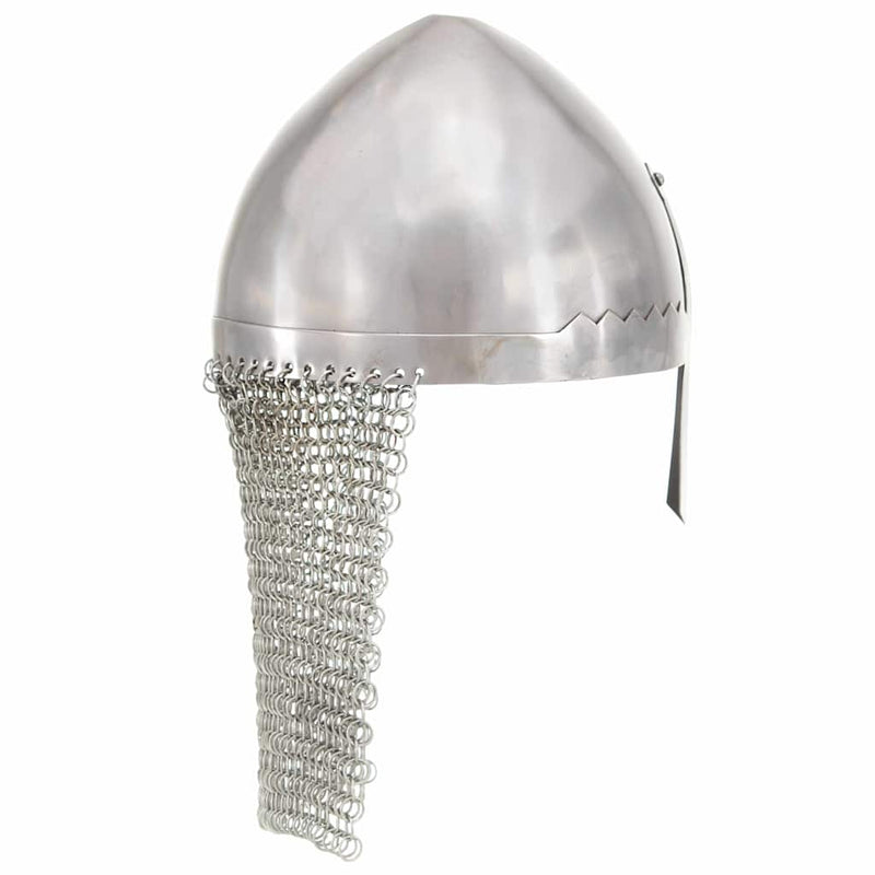 Afbeelding laden in galerijviewer, Vidaxl ridderhelm replica larp staal zilverkleurig
