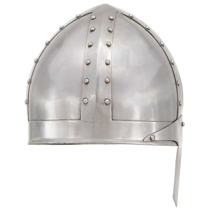 Afbeelding laden in galerijviewer, Vidaxl ridderhelm middeleeuws replica larp staal zilverkleurig
