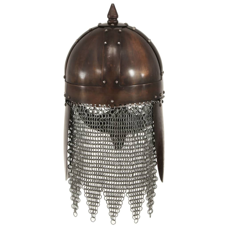 Load image into Gallery viewer, Vidaxl vikinghelm replica larp staal koperkleurig
