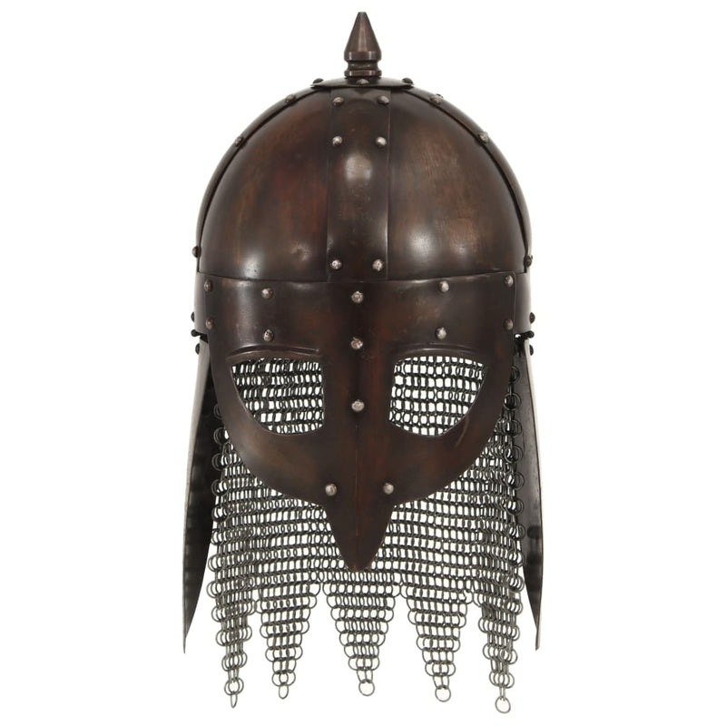Load image into Gallery viewer, Vidaxl vikinghelm replica larp staal koperkleurig
