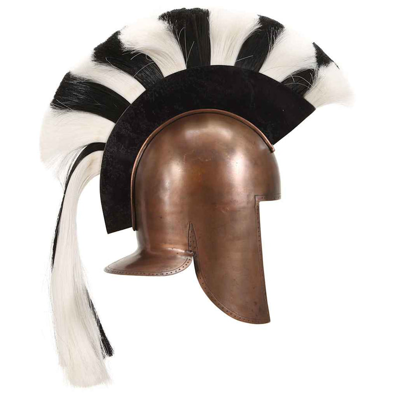 Afbeelding laden in galerijviewer, Vidaxl soldatenhelm grieks replica larp staal koperkleurig
