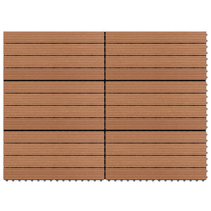 Vidaxl tegels 6 st 1m² 60x30 cm hkc bruin