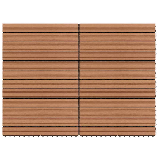 Vidaxl tegels 6 st 1m² 60x30 cm hkc bruin