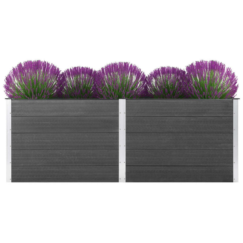 Load image into Gallery viewer, VidaXL Plantenbak verhoogd 250x50x91 cm HKC grijs
