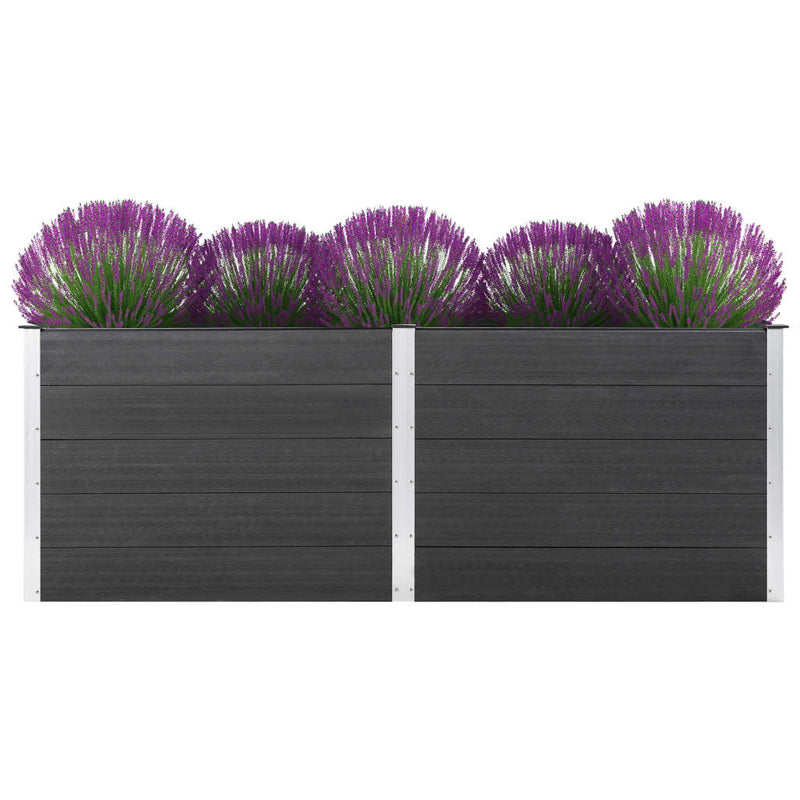 Load image into Gallery viewer, VidaXL Plantenbak verhoogd 250x100x91 cm HKC grijs
