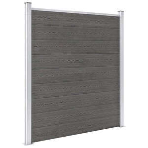 Vidaxl schutting 180x186 cm hkc grijs