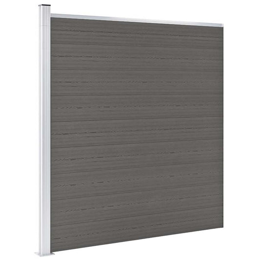 Vidaxl schutting 175x186 cm hkc grijs