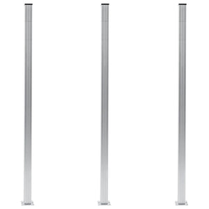 Vidaxl schuttingpalen 3 st 185 cm aluminium