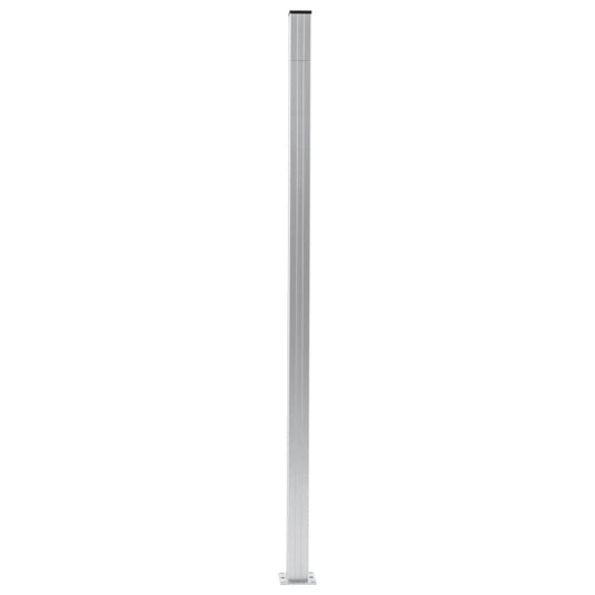 Vidaxl schuttingpalen 3 st 185 cm aluminium