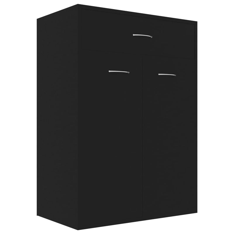 Load image into Gallery viewer, Vidaxl schoenenkast 60x35x84 cm bewerkt hout zwart

