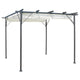 VidaXL Pergola met uitschuifbaar dak 3x3 m staal crémewit