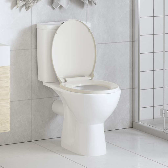 Vidaxl toiletbril soft-close ovaal lichtgrijs