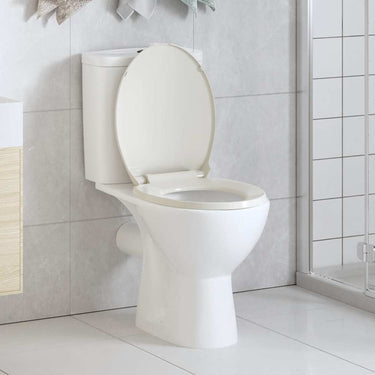 Vidaxl toiletbril soft-close en quick-release ovaal lichtgrijs