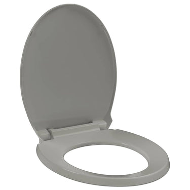 Vidaxl toiletbril soft-close ovaal grijs