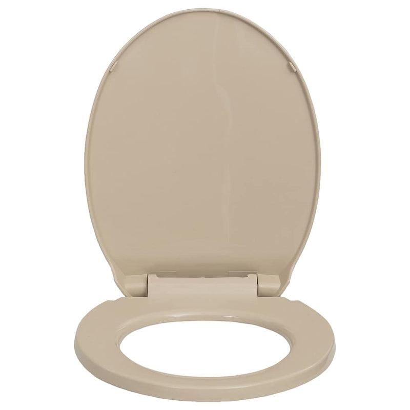 Chargez l'image dans la visionneuse de la galerie, Vidaxl toiletbril soft-close ovaal beige
