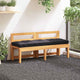 Vidaxl palletvloerkussen 120x40x7 cm katoen zwart