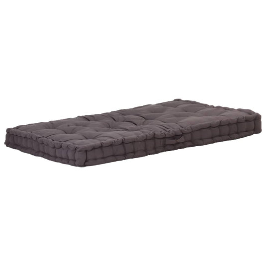 Vidaxl palletvloerkussen 120x80x10 cm katoen antraciet