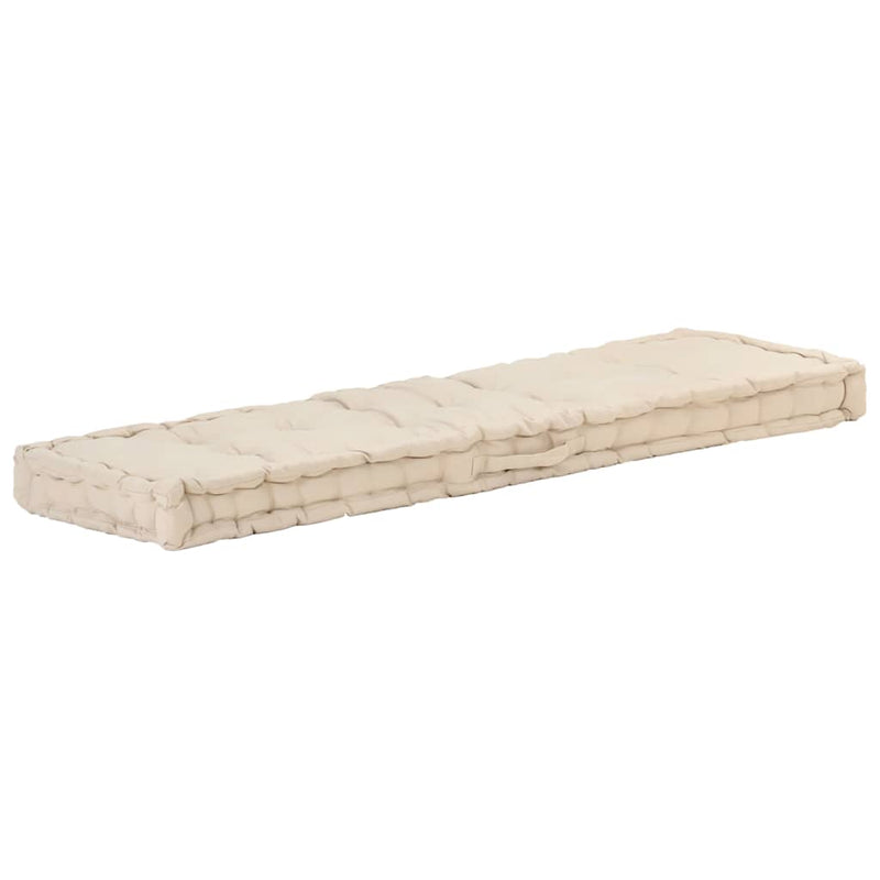 Load image into Gallery viewer, Vidaxl palletvloerkussen 120x40x7 cm katoen beige
