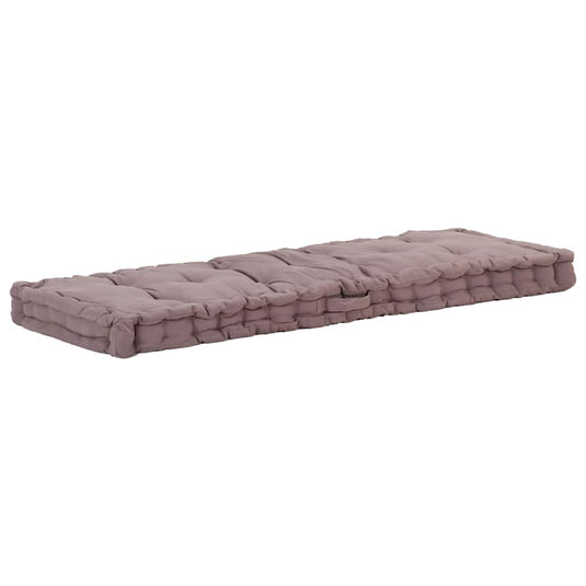 Vidaxl palletvloerkussen 120x40x7 cm katoen taupe