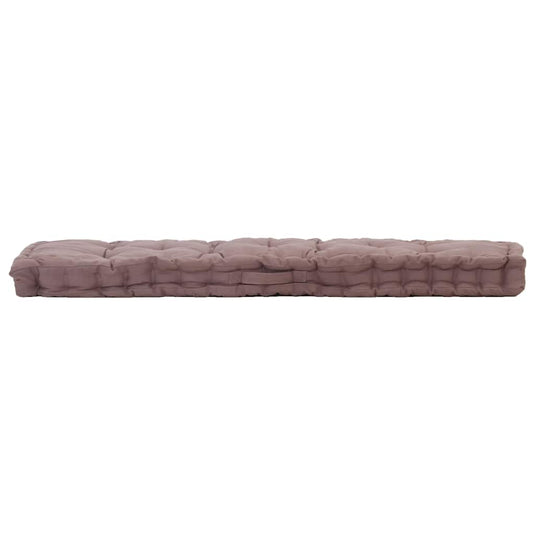 Vidaxl palletvloerkussen 120x40x7 cm katoen taupe
