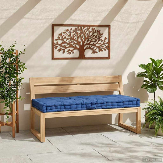 Vidaxl palletvloerkussen 120x80x10 cm katoen lichtblauw