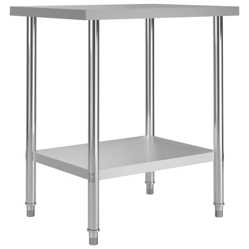 Load image into Gallery viewer, Vidaxl keukenwerktafel 80x60x85 cm roestvrij staal
