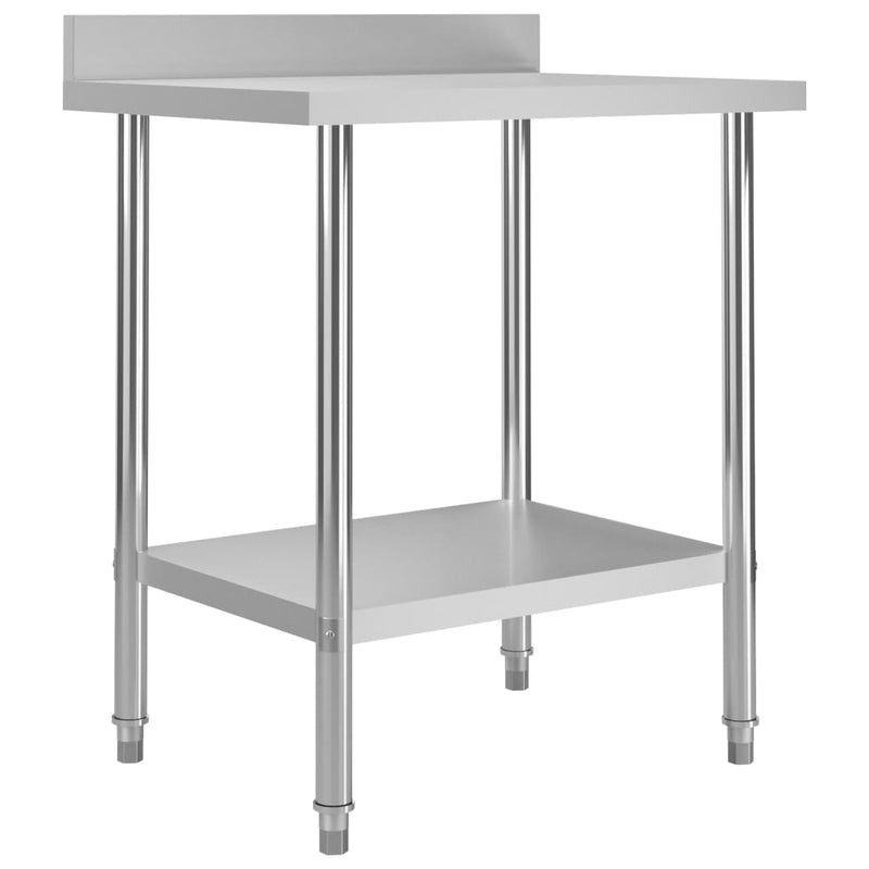 Load image into Gallery viewer, Vidaxl keukenwerktafel met spatscherm 80x60x93 cm roestvrij staal
