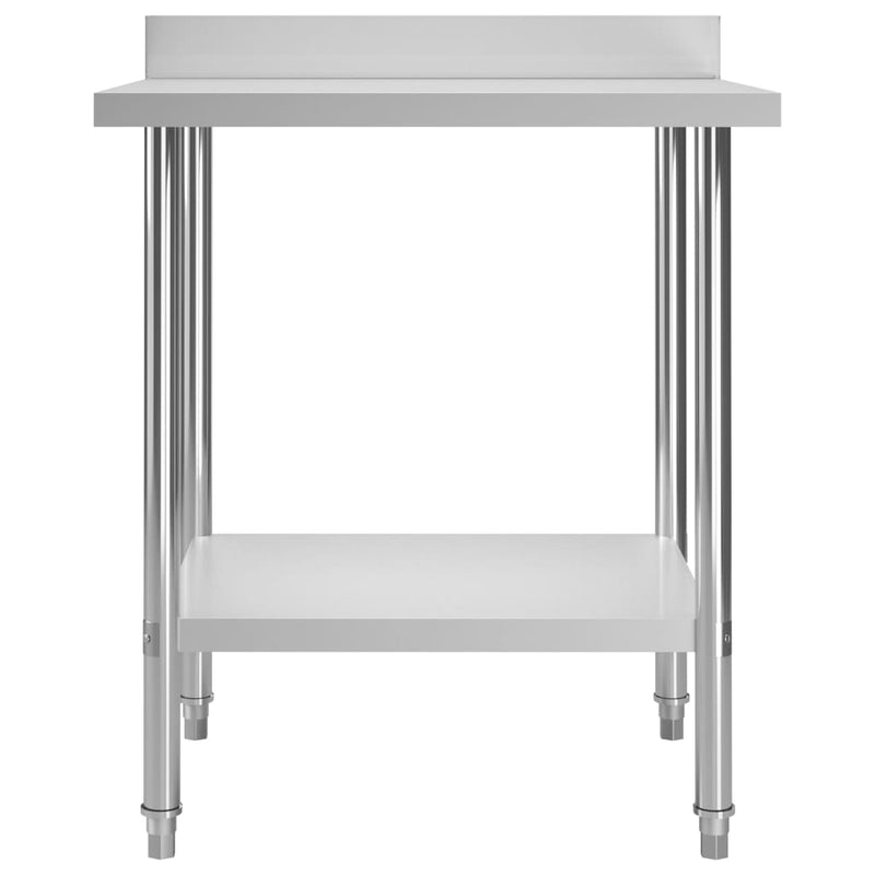 Load image into Gallery viewer, Vidaxl keukenwerktafel met spatscherm 80x60x93 cm roestvrij staal

