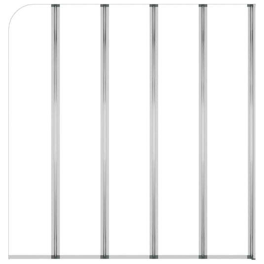 Vidaxl badwand 120x140 cm gehard glas transparant