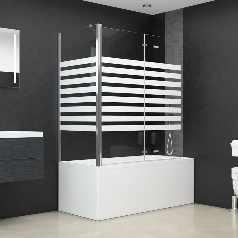 Load image into Gallery viewer, Vidaxl badwand gestreept 120x68x130 cm gehard glas

