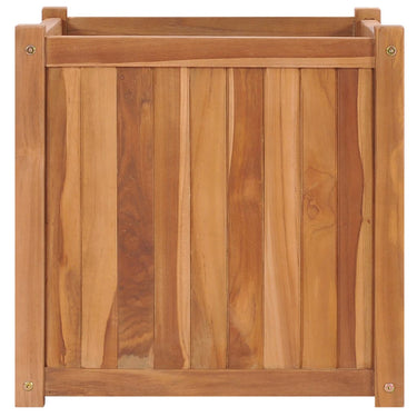 Vidaxl plantenbak verhoogd 50x50x50 cm massief teakhout