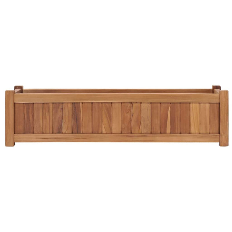 Laden Sie das Bild in Galerie -Viewer, Vidaxl plantenbak verhoogd 100x30x25 cm massief teakhout
