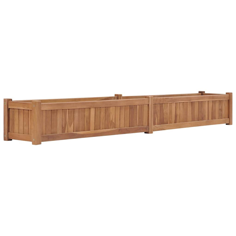 Load image into Gallery viewer, Vidaxl plantenbak verhoogd 200x30x25 cm massief teakhout

