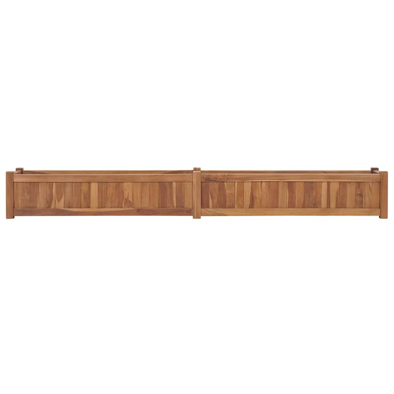 Load image into Gallery viewer, Vidaxl plantenbak verhoogd 200x30x25 cm massief teakhout
