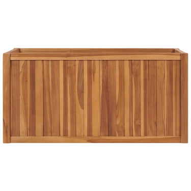 Vidaxl plantenbak verhoogd 100x50x50 cm massief teakhout