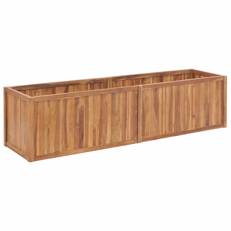 Afbeelding laden in galerijviewer, Vidaxl plantenbak verhoogd 200x50x50 cm massief teakhout
