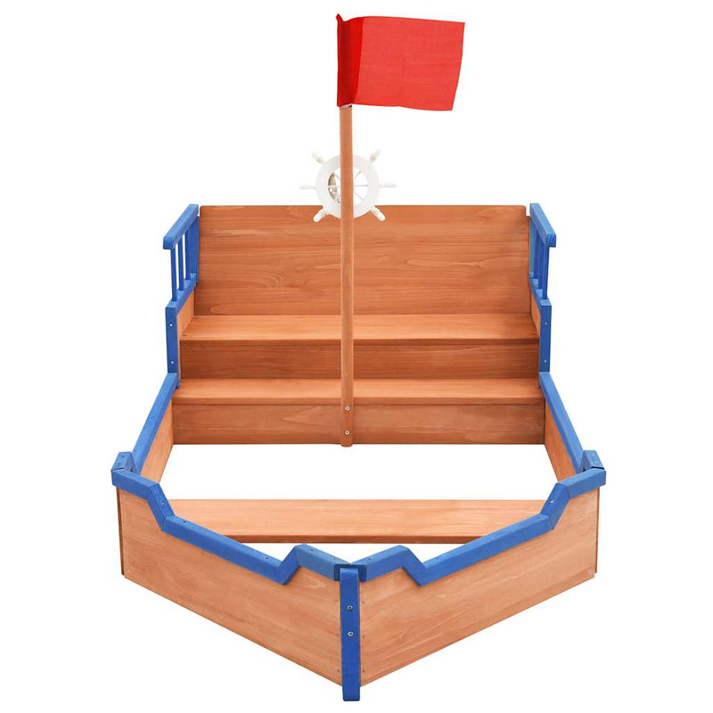 Load image into Gallery viewer, Vidaxl zandbak piratenschip 190x94,5x101 cm vurenhout
