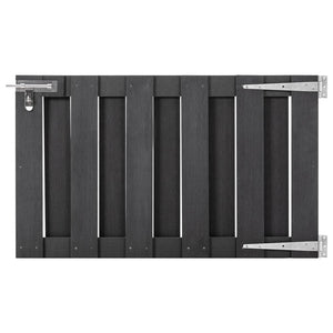 Vidaxl poort 100x60 cm hkc grijs