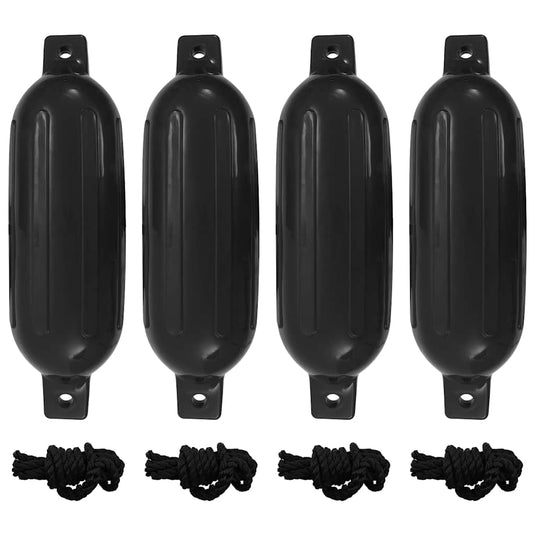 Vidaxl bootstootkussens 4 st 58,5x16,5 cm pvc zwart