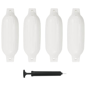Vidaxl bootstootkussens 4 st 41x11,5 cm pvc wit