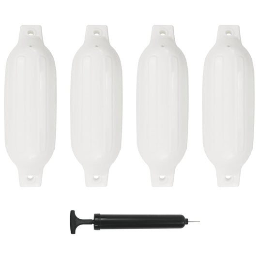 Vidaxl bootstootkussens 4 st 41x11,5 cm pvc wit