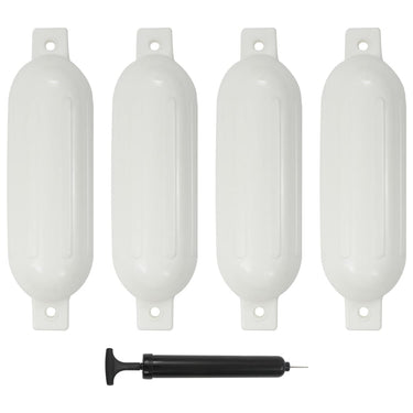 Vidaxl bootstootkussens 4 st 51x14 cm pvc wit