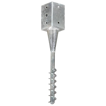 Vidaxl grondpinnen 6 st 9x9x56 cm gegalvaniseerd staal zilverkleurig