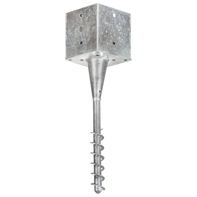 Load image into Gallery viewer, Vidaxl grondpinnen 6 st 14x14x58 cm gegalvaniseerd staal zilverkleurig
